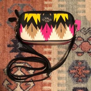 Coach crossbody pouch printed tribal collection